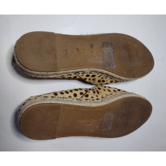 Sam Edelman Kesia Calf Fur Cheetah Espadrilles Shoes Size 6.5 Animal Print - Picture 9 of 9